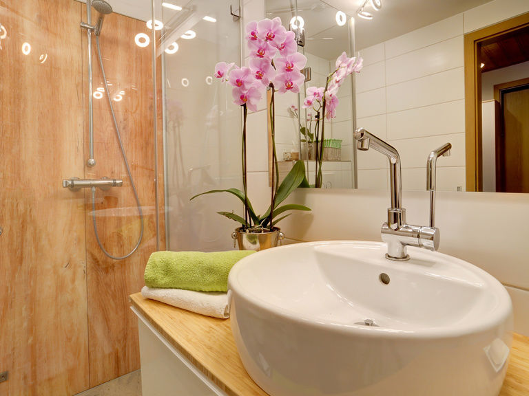 Bad Dusche/WC der Ferienwohnung Kronberg in Bodenmais