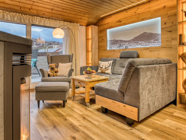 Chalet-Wohnung Kronberg mit Kaminofen in Bodenmais im Bayerischen Wald