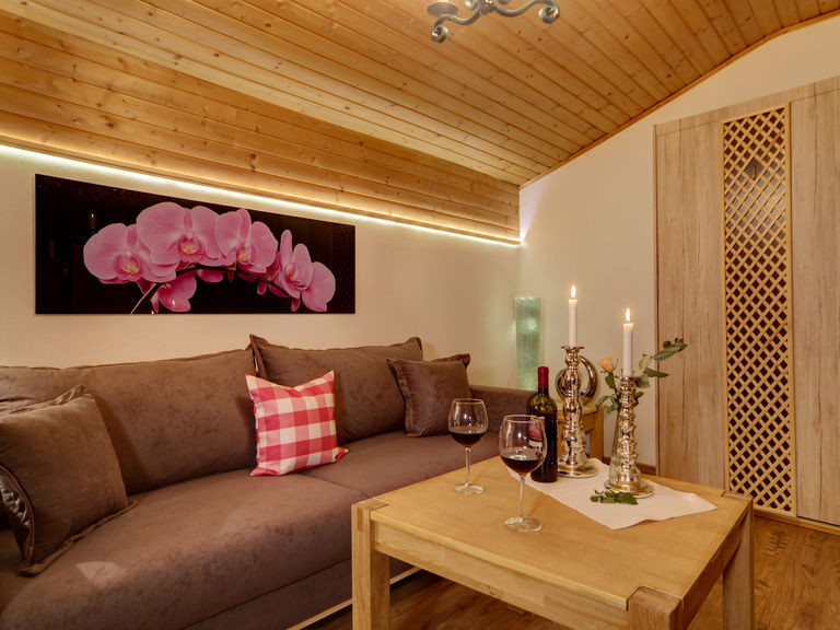 Wohnzimmer in der Ferienwohnung Hirschenstein in Bodenmais