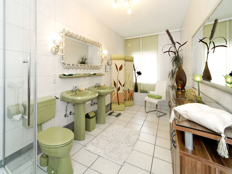 Badezimmer in der Ferienwohnung Enzian in Bodenmais