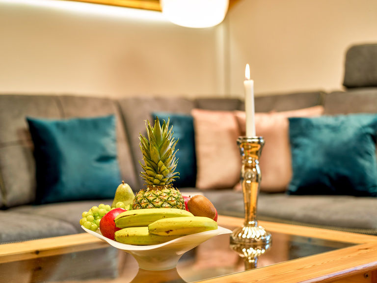 Ausstattungs-Detail im Wohnzimmer der Ferienwohnung Silberberg